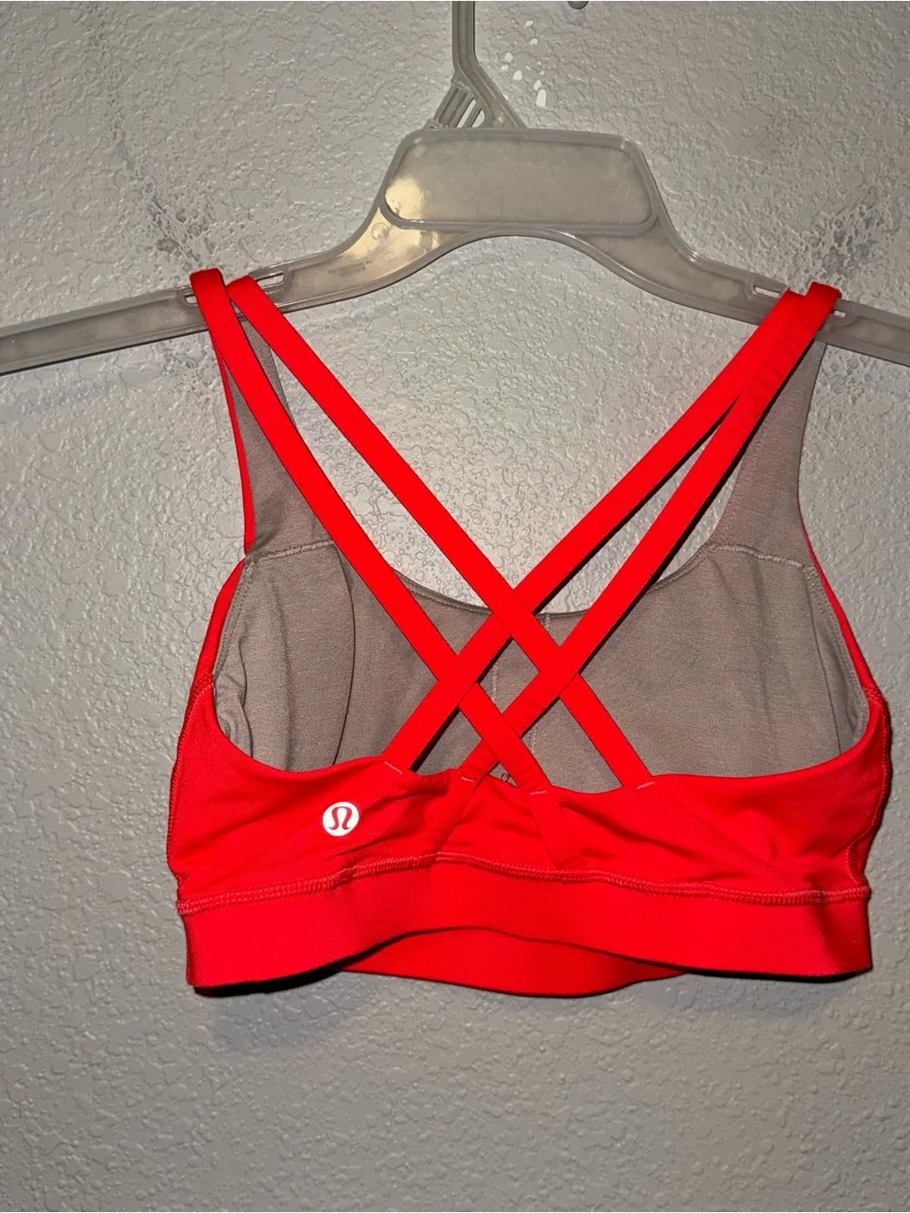 Lululemon Energy Bra Flare Orange Size 6 Luxtreme Strappy Yoga Gym